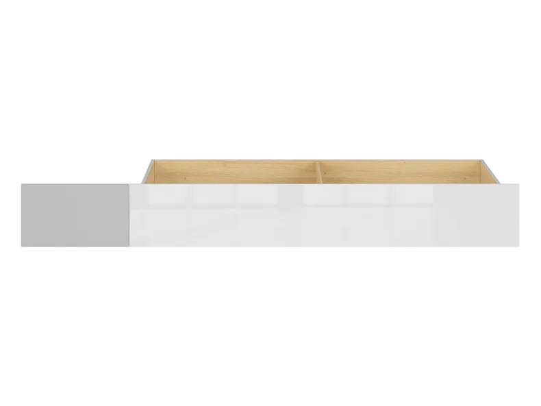 BRW Nandu, ящик для кровати 90, светло-серый/полированный дуб/глянцевый белый SZU-JSZ/DP/BIP фото №2