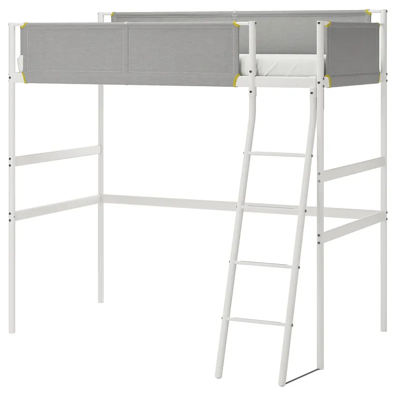 IKEA VITVAL ВІТВАЛЬ, каркас ліжка-горища, білий/світло-сірий, 90x200 см 104.112.42 фото №1