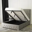 Кровать двуспальная бархатная MEBEL ELITE EVAN Velvet, 140x200 см, серый фото thumb №8