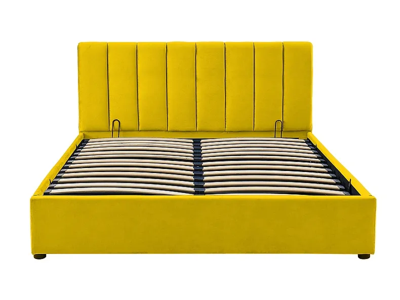 Ліжко двоспальне оксамитове SIGNAL MONTREAL Velvet, 160x200, сірий фото №12