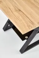 Журнальный столик деревянный HALMAR XENA, квадратный 60x60 см, черный/натуральный фото thumb №4