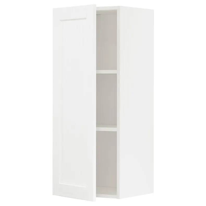 IKEA METOD МЕТОД, шафа навісна із полицями, білий Енкопінг / білий імітація дерева, 40x100 см 394.734.61 фото №1