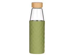 BRW Стеклянная бутылка в силиконовой упаковке 500 мл зеленая 090535 фото