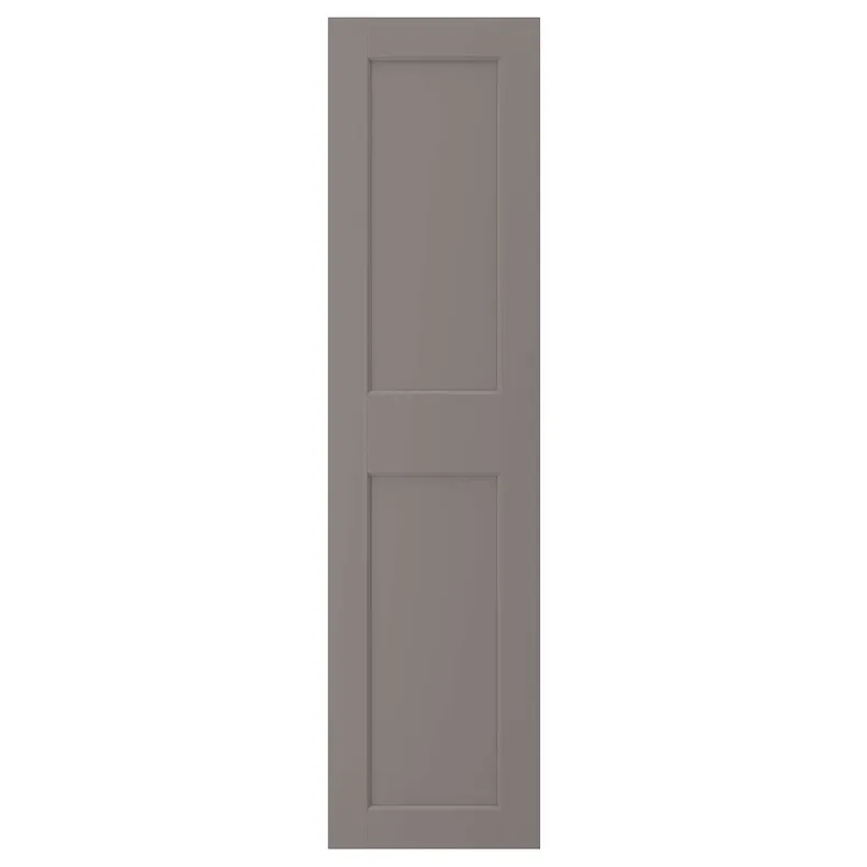 IKEA GRIMO ГРІМО, дверцята з петлями, сірий, 50x195 см 593.321.92 фото №1