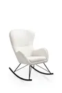 Мягкое кресло-качалка HALMAR LIBERTO 3, белый фото