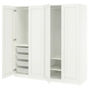 IKEA PAX ПАКС / GULLABERG ГУЛЛАБЕРГ, гардероб, комбинация, белый/белый, 200x60x201 см 995.636.75 фото