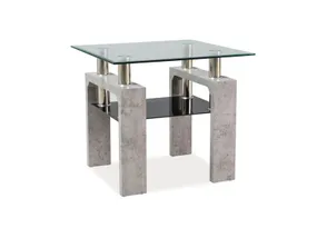 Журнальный стол SIGNAL LISA D, эффект бетона, 60x60 фото