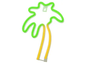 BRW Світлодіодний жовто-зелений неоновий дитячий настінний світильник Palma 093788 фото
