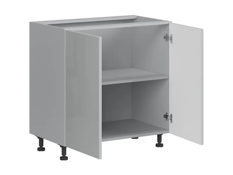 BRW Базовый шкаф для кухни Top Line 80 см двухдверный серый глянец, серый гранола/серый глянец TV_D_80/82_L/P-SZG/SP фото №3