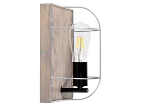 BRW Настенный светильник Netuno деревянный серый 079245 фото