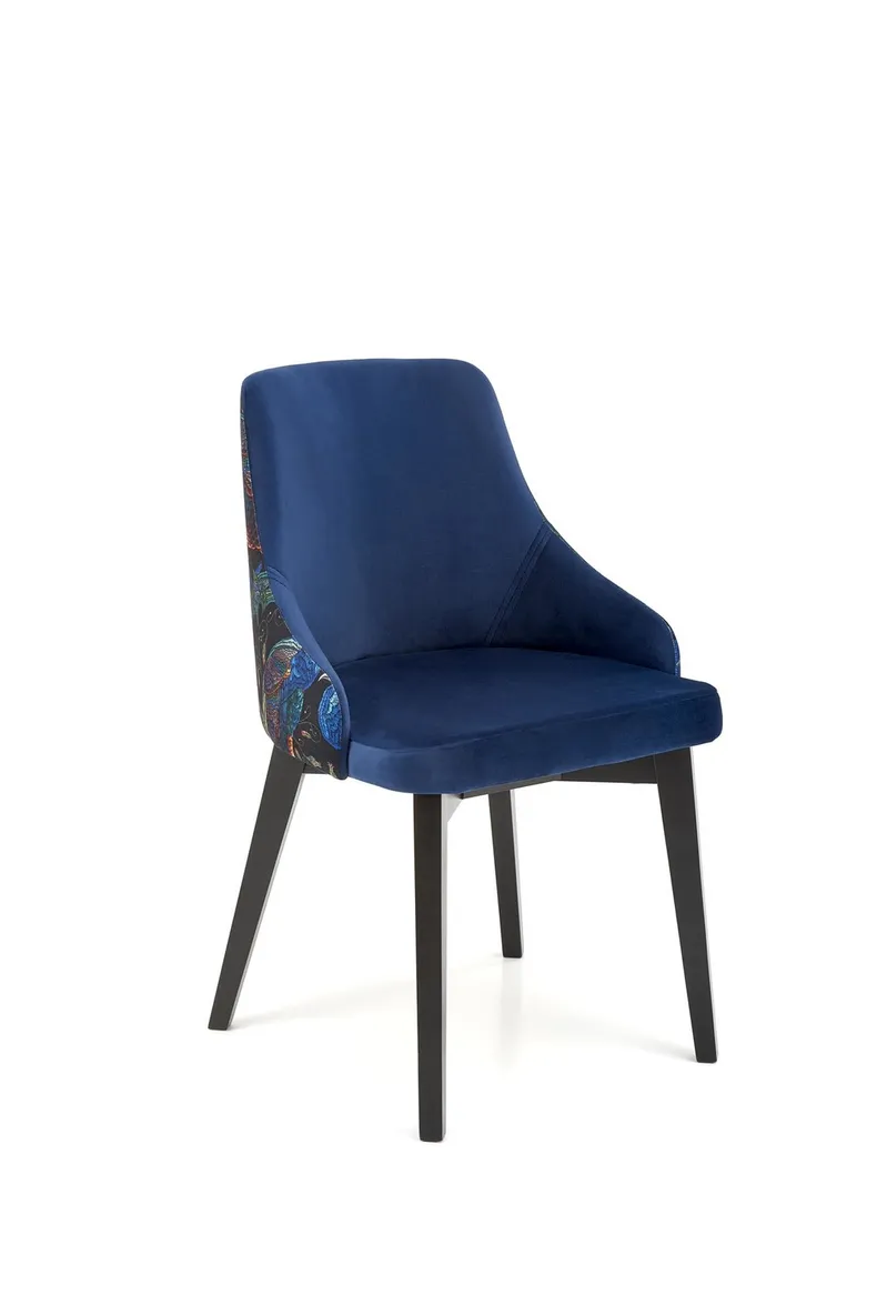 Кухонний стілець HALMAR ENDO чорний/темно-синій фото №3