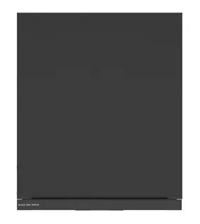 BRW Верхний кухонный шкаф Sole L6 60 см с вытяжкой слева черный матовый, черный/черный матовый FM_GOO_60/68_L_FL_BRW-CA/CAM/CA фото
