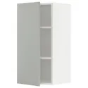 IKEA METOD МЕТОД, навесной шкаф с полками, белый / светло-серый, 40x80 см 095.393.69 фото thumb №1