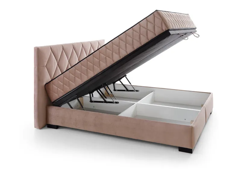 BRW Кровать двуспальная с 2 матрасами и подъемным механизмом BRW REVE 180x200 см, розовый LO_KT-REVE-180X200-G2-AMON_21 фото №3