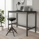 IKEA IDÅSEN ИДОСЕН, стол, черный / темно-серый, 140x70x105 см 893.958.85 фото thumb №5