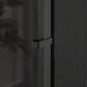 IKEA BILLY БИЛЛИ / HÖGBO ХЁГБУ, стеллаж со стеклянными дверцами, черная имитация дуб, 80x30x202 см 794.843.87 фото thumb №2