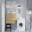 IKEA ENHET ЕНХЕТ, шафа, білий / імітація. дуб, 120x32x150 см 295.481.22 фото thumb №3