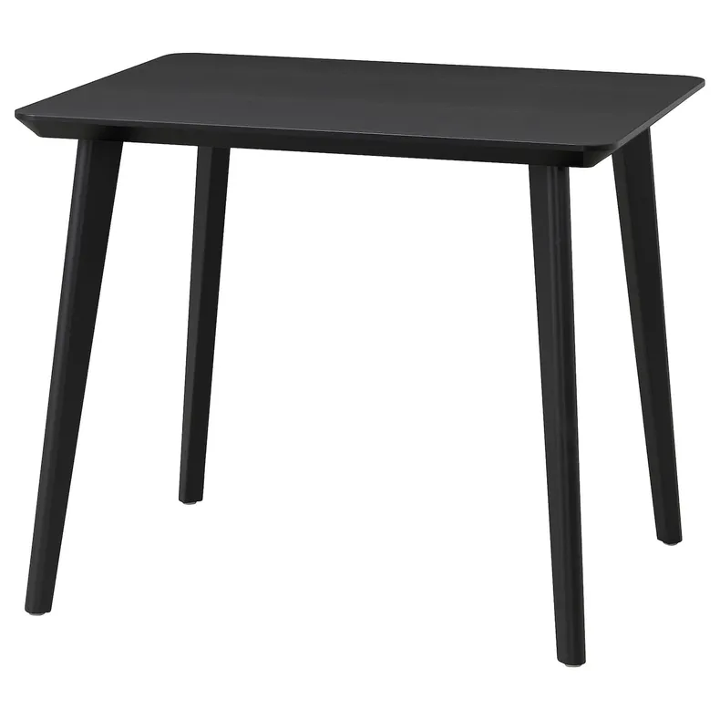IKEA LISABO ЛИСАБО, стол, черный, 88x78 см 605.637.80 фото №1