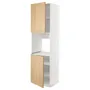 IKEA METOD МЕТОД, висока шафа для дух, 2 дверцят / пол, білий / ФОРСБАККА дуб, 60x60x220 см 395.094.41 фото
