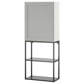 IKEA ENHET ЕНХЕТ, шафа, антрацитовий / сірий каркас, 60x32x150 см 995.479.54 фото