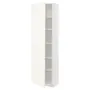 IKEA METOD МЕТОД, висока шафа із полицями, білий / ВАЛЛЬСТЕНА білий, 60x37x200 см 695.073.13 фото