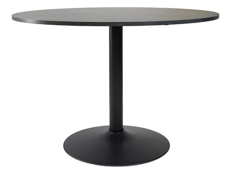 Стол круглый шпонированный BRW Graus, 110 см, черный BLACK фото №1