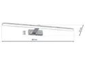 BRW Настінний світлодіодний металевий світильник для ванної кімнати Splash сріблястий 086740 фото thumb №3