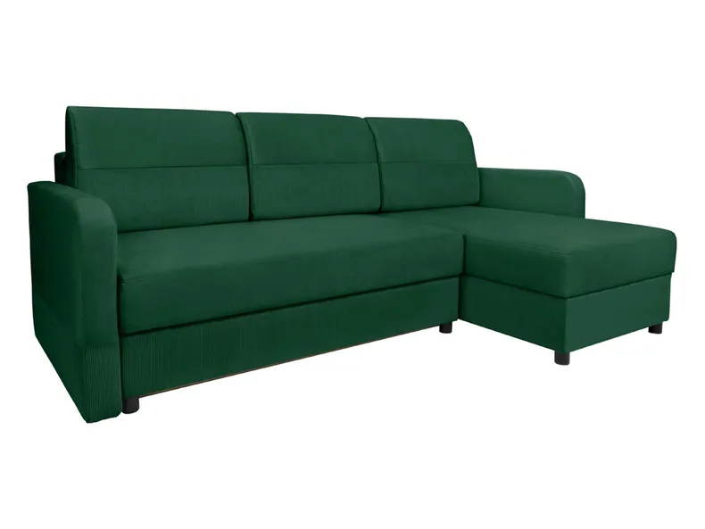 BRW Двосторонній розкладний кутовий диван Ritmo з велюровим зеленим ящиком для зберігання, Маніла 35 Зелений/Онтаріо 35 NA-RITMO-LX_2DL.URC-G2_BB880F фото №2