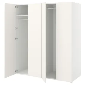 IKEA PLATSA ПЛАТСА, гардероб із 4 дверцятами, білий/ФОННЕС білий, 160x57x181 см 794.251.85 фото