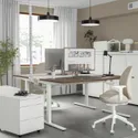 IKEA MITTZON МІТТЗОН, письмовий стіл, білий горіх, 160x80 см 695.291.26 фото thumb №2