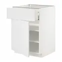 IKEA METOD МЕТОД / MAXIMERA МАКСИМЕРА, напольный шкаф с ящиком / дверцей, белый / Стенсунд белый, 60x60 см 794.690.37 фото thumb №1