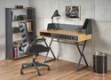 Письменный стол HALMAR B43 110x51 см черный, дуб золотой фото thumb №3
