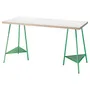 IKEA LAGKAPTEN ЛАГКАПТЕН / TILLSLAG ТИЛЛЬСЛАГ, письменный стол, белый антрацит / зеленый, 140x60 см 895.084.44 фото