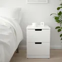 IKEA NORDLI НОРДЛИ, комод с 2 ящиками, белый, 40x54 см 092.398.27 фото thumb №2