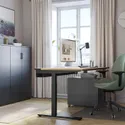 IKEA MITTZON МІТТЗОН, письмовий стіл, okl дуб/чорний, 160x80 см 595.291.22 фото thumb №3