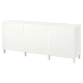 IKEA BESTÅ БЕСТО, комбинация для хранения с дверцами, белый / Лаппвикен / Стуббарп белый, 180x42x74 см 291.397.18 фото