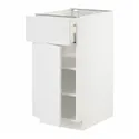 IKEA METOD МЕТОД / MAXIMERA МАКСИМЕРА, напольный шкаф с ящиком / дверцей, белый / Стенсунд белый, 40x60 см 894.543.56 фото thumb №1