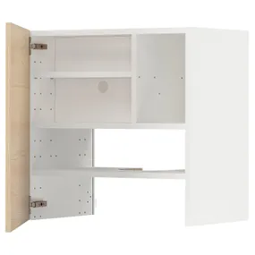 IKEA METOD МЕТОД, настінн шаф д / витяжки з полиц / дверц, білий / АСКЕРСУНД під світлий ясен, 60x60 см 995.053.17 фото