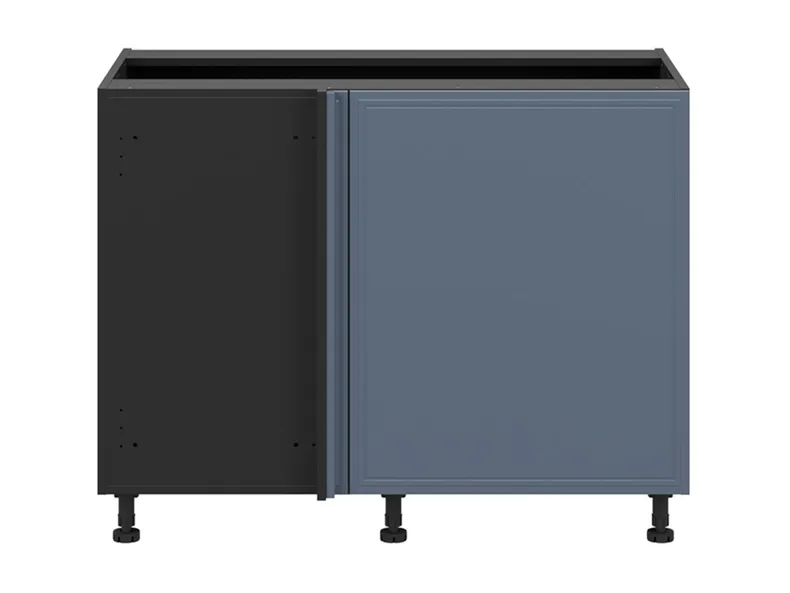 BRW нижний угловой кухонный шкаф Верди левый мистик матовый встраиваемый угловой 120х82 см, черный/матовый FL_DNW_120/82/60_L/B-CA/MIM фото №1