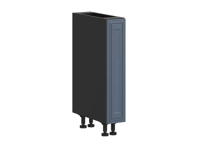 BRW Кухонный цокольный шкаф Verdi 15 см с корзиной для груза мистик матовый, черный/матовый FL_DC_15/82_C-CA/MIM фото №2