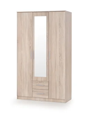 Шкаф для одежды HALMAR LIMA S-3 120x52 см дуб сонома/зеркало фото