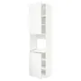 IKEA METOD МЕТОД, висока шафа для дух, 2 дверцят / пол, білий / Voxtorp матовий білий, 60x60x240 см 694.556.44 фото