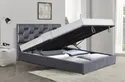 Двуспальная кровать HALMAR С подъемным механизмом Annabel 160x200 см серый фото thumb №3