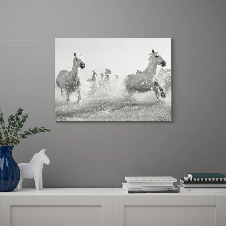 IKEA PJÄTTERYD ПЬЕТТЕРИД, картина, скачущие лошади, 70x50 см 805.194.42 фото №2