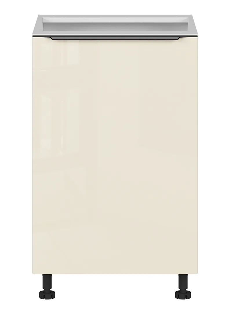 BRW Правосторонний кухонный шкаф Sole L6 50 см магнолия жемчуг, альпийский белый/жемчуг магнолии FM_D_50/82_P-BAL/MAPE фото №1
