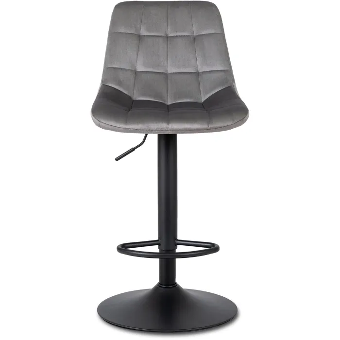Барный стул бархатный MEBEL ELITE ARCOS 2 Velvet, серый фото №6