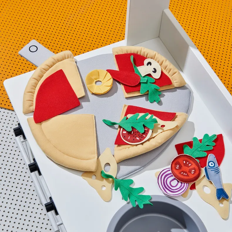 IKEA DUKTIG ДУКТІГ, набір для піци з 24 предметів, піца/різнобарвний 104.235.94 фото №4