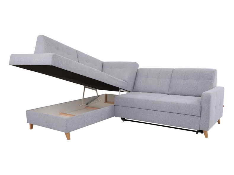 BRW Кутовий розкладний диван Lars з ящиком для зберігання сірий, Primo 88 Grey NA-LARS-OTMBK.2F-G2_BA3671 фото №5