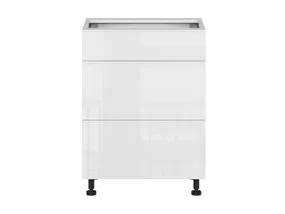 BRW Кухонный шкаф Tapo Special 60 см с ящиками soft-close белый экрю, альпийский белый/экрю белый FK_D3S_60/82_2STB/STB-BAL/BIEC фото