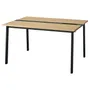 IKEA MITTZON МИТТЗОН, конференц-стол, дуб / черный, 140x108x75 см 995.334.00 фото